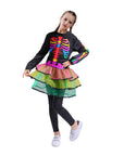 Children Rainbow Skeleton Costume
