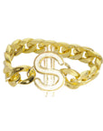 Dollar Sign $ Chain Bracelet (Gold)