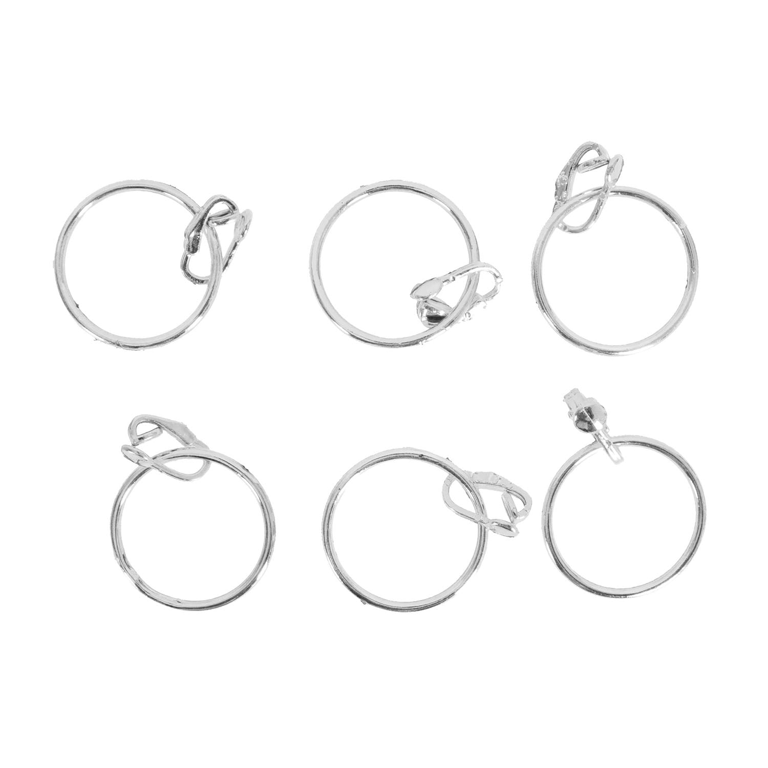 Pirate Clip On Earrings (6pk) Silver
