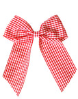 Red Gingham Bow Clip