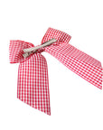 Red Gingham Bow Clip