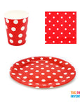 Red Polka Dot Tableware Set
