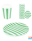 Green Stripe Tableware Set