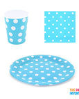Blue Polka Dot Tableware Set