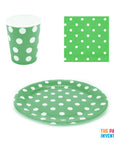 Green Polka Dot Tableware Set