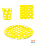 Yellow Polka Dot Tableware Set