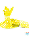 Yellow Polka Dot Tableware Set