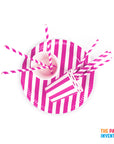Hot Pink Stripe Tableware Set