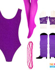 1980s Purple/Pink Girl Costume Kit