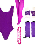 1980s Purple/Pink Girl Costume Kit