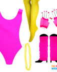 1980s Pink/Yellow Girl Costume Kit