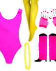 1980s Pink/Yellow Girl Costume Kit
