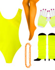 1980s Yellow / Orange Girl Costume Kit