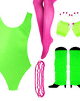 1980s Green / Pink Girl Costume Kit