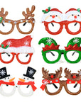 Christmas Glitter Glasses Photo Prop Kit (6 pack)