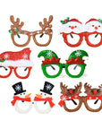 Christmas Glitter Glasses Photo Prop Kit (6 pack)