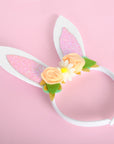 Deluxe Bunny Ears Flower Headband