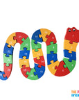 Wooden Snake Alphabet Number Block Puzzle