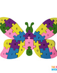 Wooden Butterfly Alphabet Number Block Puzzle