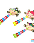 Jingle Bell Cartoon Shaker Sticks (Assorted)