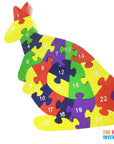 Wooden Kangaroo Alphabet Number Block Puzzle
