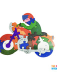 Wooden Motorbike Alphabet Number Block Puzzle