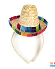 Mini Straw Sombrero Hat Headband