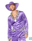 Adult 80s Purple Pimp Suit Costume