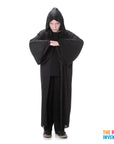 Childrens Black Hooded Robe