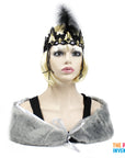 Grey FAUX MINK WRAP