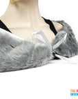 Grey FAUX MINK WRAP