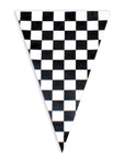 Black and White Checkered Triangle Bunting Flags