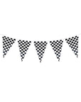 Black and White Checkered Triangle Bunting Flags