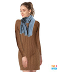 Light Flower Pattern Scarf (Grey)