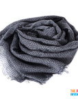 Light Flower Pattern Scarf (Grey)