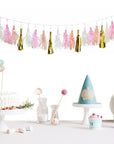 Pink and Gold Tassel Garland