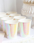 Iridescent Pink Paper Cups (8pk)