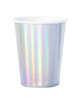 Iridescent Silver Paper Cups (6pk)
