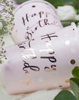 Rose Gold Happy Birthday Paper Cups 6pk