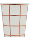 Rose Gold Grid Paper Cups 6pk