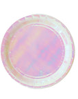 Iridescent Pink Paper Plates (8pk)