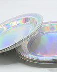 Iridescent Silver Paper Plates (6pk)
