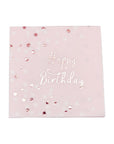Rose Gold Happy Birthday Napkins 16pk