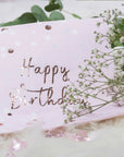 Rose Gold Happy Birthday Napkins 16pk