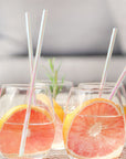 Iridescent Pink Paper Straws (20pk)