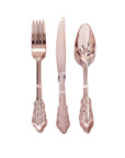 Deluxe Plastic Cutlery Set (Rose Gold)
