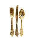 Deluxe Plastic Cutlery Set (Gold)