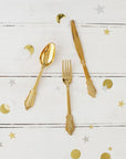 Deluxe Plastic Cutlery Set (Gold)