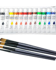 Acrylic Colour Paint & Brush Set