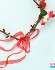 Red Forrest Orchid Flower Crown